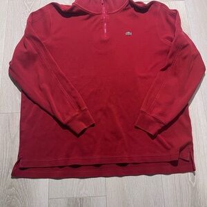 Lacoste Men's Red Zip-Up Sweater